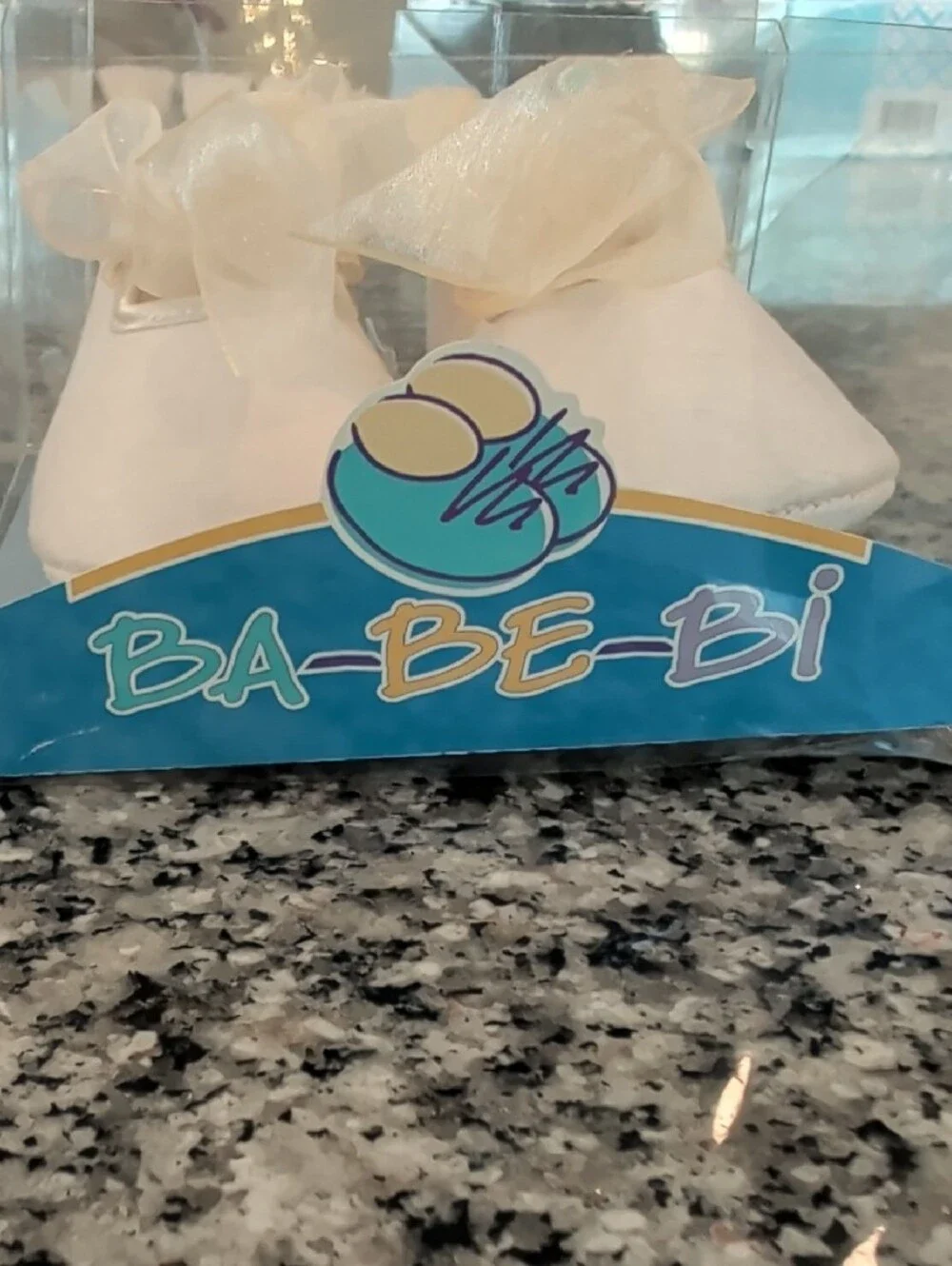 Cream Baby Walker Shoes with Sheer Bow